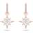 Swarovski Symbolic Star Hoop Earrings - Rose Gold/Transparent