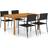 vidaXL 3067829 Patio Dining Set, 1 Table incl. 4 Chairs