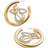 Baublebar Miami Heat Logo Hoops - Gold/Transparent