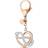 Swarovski Infinity and Heart Bag Charm - Rose Gold/Transparent