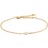 Zoe Chicco Extra Small Curb Chain Bracelet - Gold/Diamond