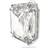 Swarovski Mesmera Single Square Cut Clip Earring - Silver/Transparent