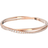 Swarovski Twist Bracelet - Rose Gold/Transparent