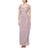 Alex Evenings Cold-Shoulder Draped Metallic Gown - Mauve Pink