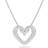 Swarovski Una Heart Pendant Necklace - Silver/Transparent