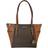 Michael Kors Charlotte Large Logo Top-Zip Tote Bag - Brown