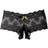 Hanky Panky Luxe Lace Crotchless Brief - Black