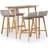vidaXL 44222 Bargrupp, 1 Bord inkl. 4 Stolar