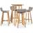vidaXL 44221 Bargrupp, 1 Bord inkl. 4 Stolar