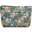 Gillian Jones 3 Room Cosmetics Bag - Green Flowers