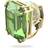 Swarovski Millenia Clip Octagon Cut Earring - Gold/Green