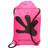 Gecko Drawstring Waterproof Backpack - Neon Pink/Black