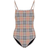 Burberry Check Swimsuit - Archive Beige