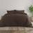 Garment Washed Solid 3-pack Duvet Cover Brown (284.48x248.92cm)