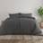 Garment Washed Solid 3-pack Duvet Cover Gray (284.48x248.92cm)