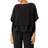 Eileen Fisher Bateau Neck Silk Crop Poncho - Black