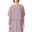 Eileen Fisher Bateau Neck Silk Crop Poncho - Misty Lilac