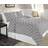 Pointehaven Flannel Bed Sheet White, Grey (254x213.36cm)
