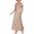 Alex Evenings Rosette A-Line Gown - Beige