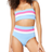 L*Space Rebel Stripe Bikini Top - Aura/White/Bubblegum Pink