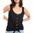 Sanctuary Golden Hour Tie Front Tank Top - Black