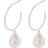 Pernille Corydon Ocean Dream Hoops - Silver/Pearls