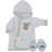 Luvable Friends Bath Robe with Slippers - Blue