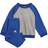 adidas Infant Essentials Logo Sweatshirt & Pants Gender Neutral - Medium Grey Heather/Royal Blue (HM6599)