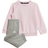 Adidas Infant Girl's Essentials Logo Sweatshirt & Pants Gender Neutral - Clear Pink/White (HM6598)