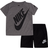 Nike Boy's Dri-Fit T-shirt & Shorts Set - Black/Grey (66F024G-023)