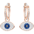 Swarovski Symbolic Evil Eye Hoop Earrings - Rose Gold/Crystal