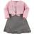Hudson Cardigan & Racerback Dress - Pink & Black Stripes (10150724)
