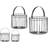 Gift Decor Cylindriske Metal (2 pcs) Kurv