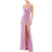 Mac Duggal Ruched Stretch Jersey V-Neck Gown - Lilac