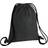 Westford Mill Revive Recycled Drawstring Bag (One Size) (Black)