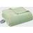 Beautyrest Heated Ribbed Micro Fleece Blankets Green (228.6x213.36cm)