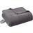 Beautyrest Heated Ribbed Micro Fleece Blankets Gray (228.6x213.36cm)