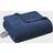 Beautyrest Heated Ribbed Micro Fleece Blankets Blue (228.6x213.36cm)
