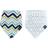 Hudson Bandana Bib 2-pack Blue Chevron