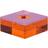 Hübsch Flux Tealight Holder Pink/Orange 10x10xh4cm Fyrfadsstage