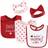 Hudson Cotton Bib and Headband or Caps Set 5-pack Valentine Sweetheart