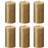 Bolsius Rustic Pillar Shimmer 4 pcs 130x68 mm Gold Candle