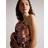 Ted Baker Larae Feather Print One Shoulder Dress, Orange/Multi