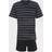 Schiesser Day and Night Short Stripe Pyjama Darkblue