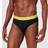 HUGO BOSS 3-Pack Contrast Waistband Briefs, w/blue/yellow/plum