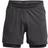 Under Armour Women's Iso-Chill Run 2-in-1 Shorts - Jet Grey/Reflective