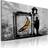 Arkiio Inspired by Banksy black and white 90x60 Tavla