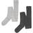 Minymo Strumpbyxor Ull Rib 2-pack - Grey Melange (5979-123)