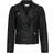 Only Freya Biker Imitation Leather Jacket - Black (15198182)