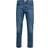 Selected Utvalda Homme bomull smala avsmalnande jeans i mellanblått MBLUE